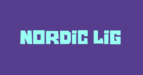 Nordic Light font thumbnail